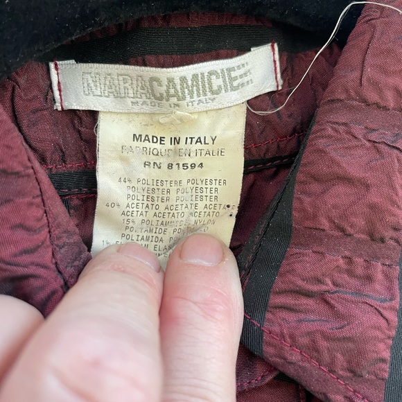 NARACAMICIE Italian Long Sleeve Button Front Crinkle Dress Shirt EUC - Picture 3 of 6